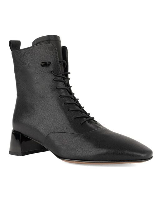 Linda Baumann Black Lace-Up Boots