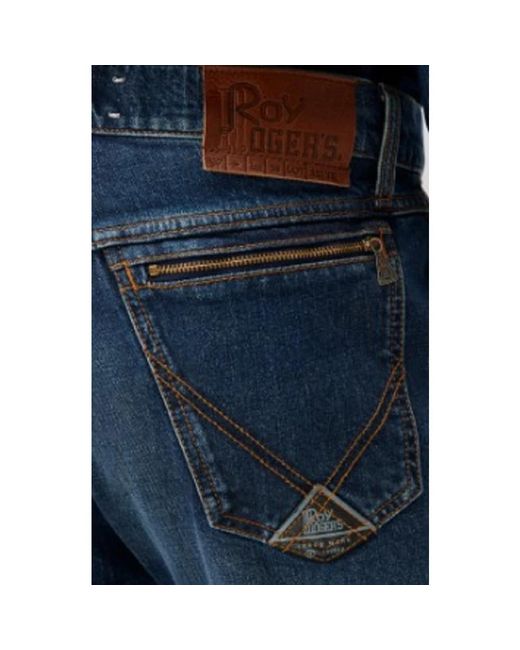 Roy Rogers Blue Straight Fit Jeans for men