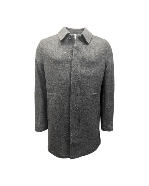 Brixtol Textiles Black Single-Breasted Coats for men
