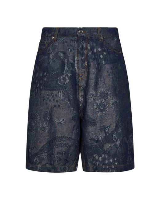 Etro Blue Denim Shorts for men