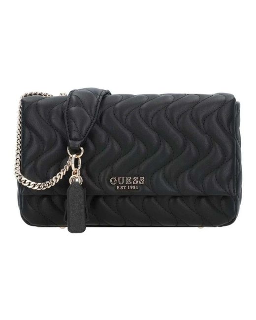 Guess Black Gesteppte schwarze eco-leder-schultertasche