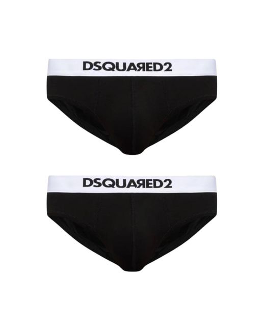 DSquared² Stilvolles slip bi-pack unterwäsche-set in Black für Herren