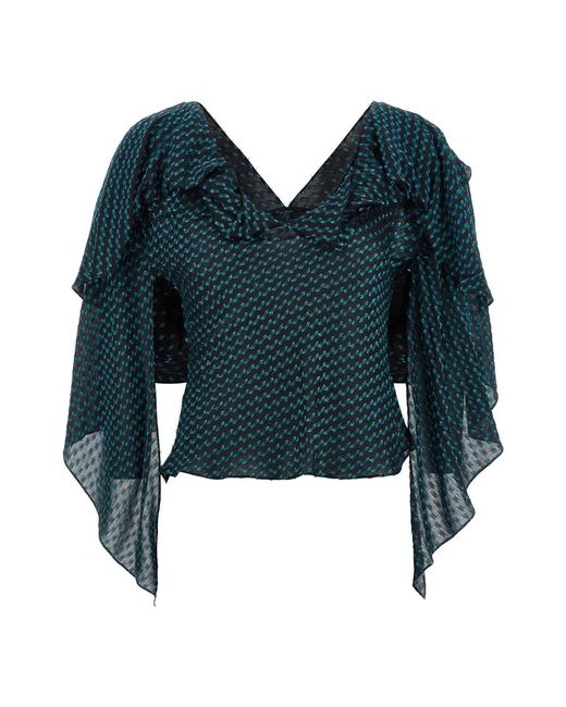 Kiko Kostadinov Plexus Blouse in het Blue