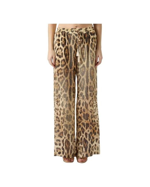 Ermanno Scervino Natural Wide Trousers