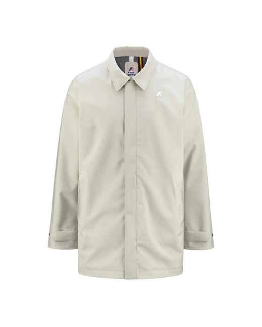 K-Way Jassen ,Polyester Benny Bonded Jersey V in het White voor heren