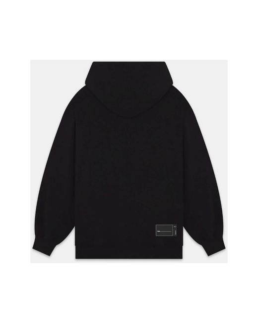 we11done Schwarzer logo-print hoodie in Black für Herren