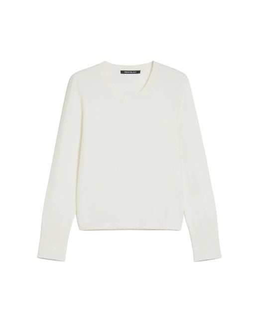 Pennyblack White Weißer Viskosepullover Ariella Stil
