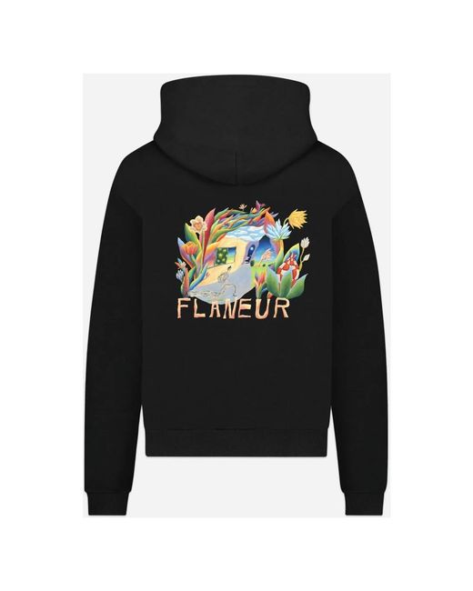 flâneur Hoodies in het Black voor heren