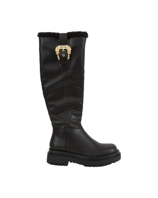 Versace Jeans Couture Black High Boots