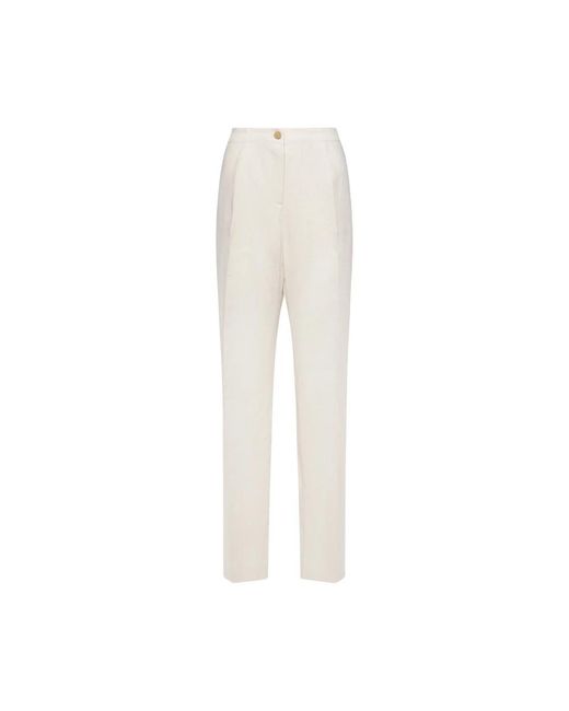 Elena Miro White Wide Trousers