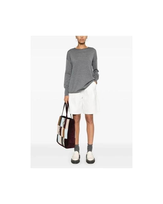 Aspesi Gray Round-Neck Knitwear