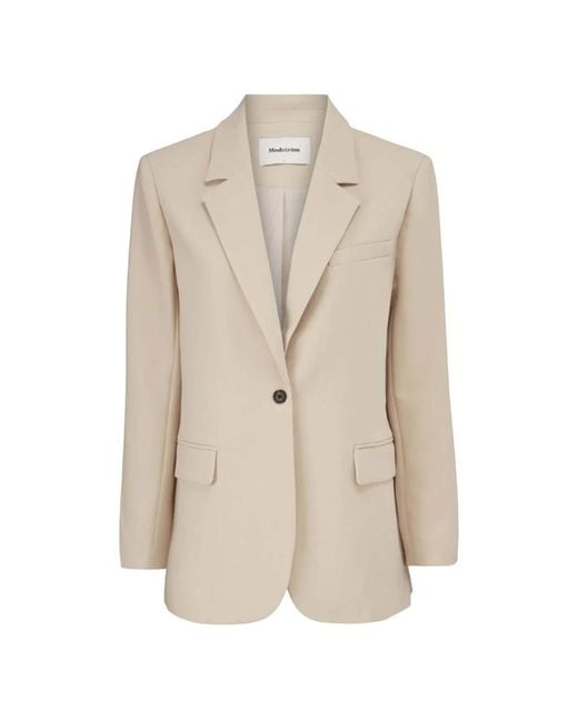 Modström Jassen ,Polyester Gale Blazer in het Natural