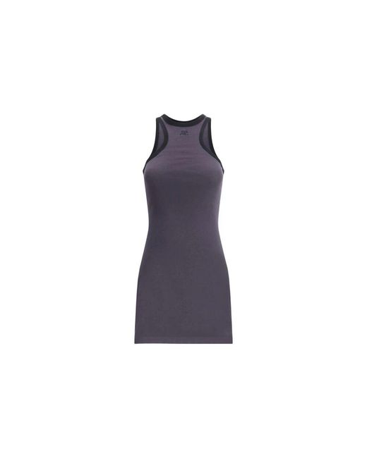 Courreges Blue Scuba Mini Kleid Mit Olympischem Ausschnitt