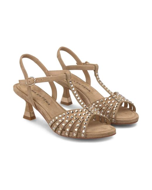 Alma En Pena. Metallic High Heel Sandals