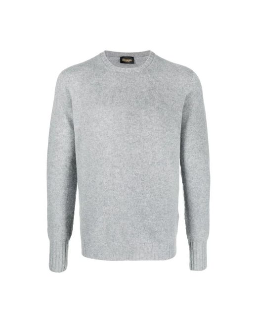 Drumohr Gray Cashmere Knitwear for men