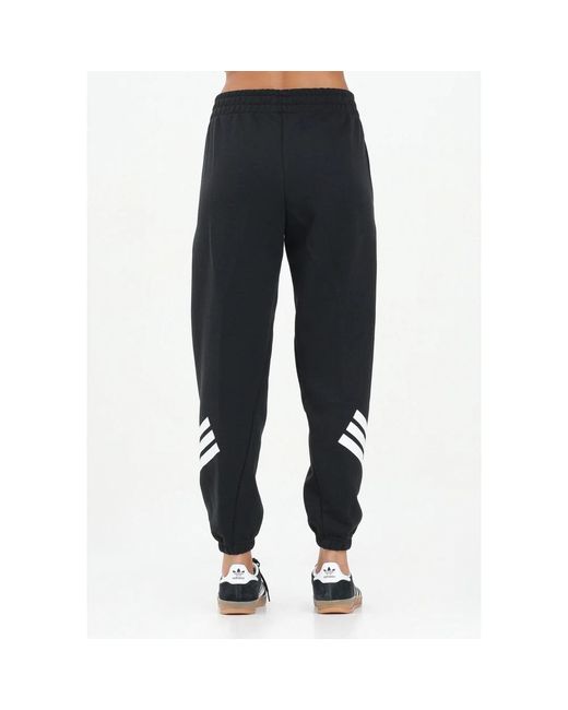 Adidas Fitness ,Zwart ,Katoen Sportieve Future Icons 3-Stripes Zwarte Broek in het Black
