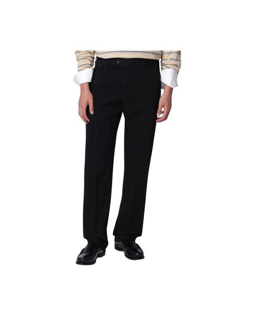 PT Torino Black Straight Trousers for men