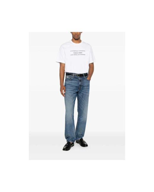 Calvin Klein Blue Straight Jeans for men