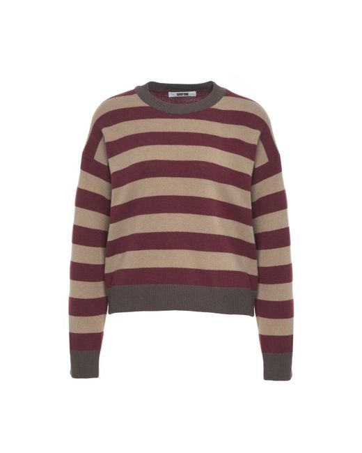 Grifoni Round-Neck Knitwear in het Brown