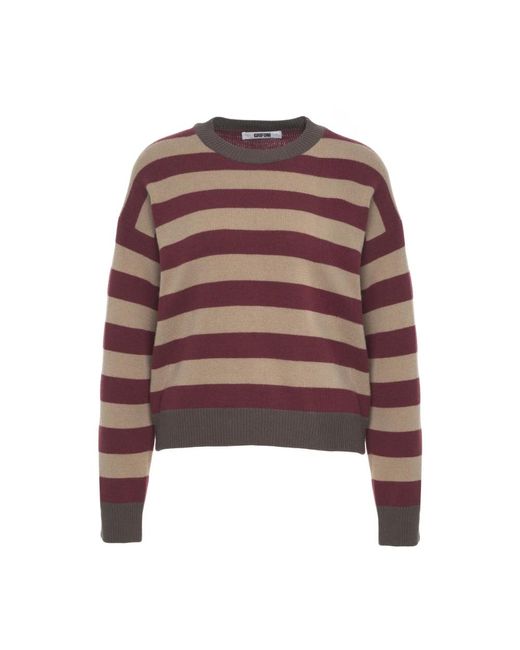 Round-Neck Knitwear Grifoni en coloris Brown
