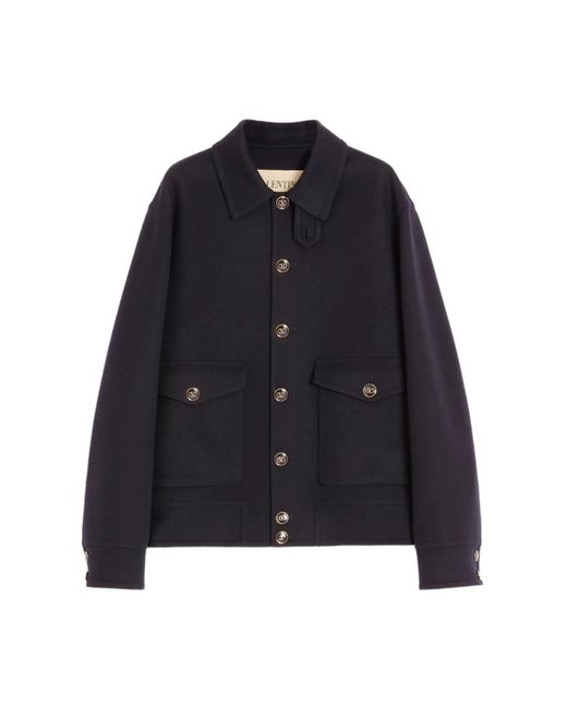 Valentino Garavani Single-Breasted Coats in het Black voor heren