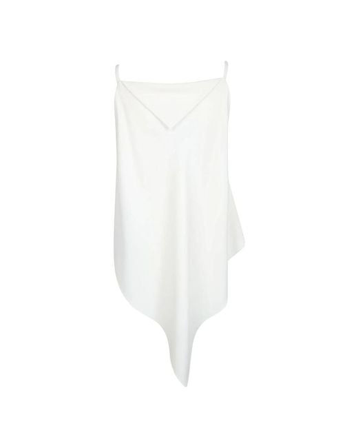 Balenciaga White Sleeveless Tops