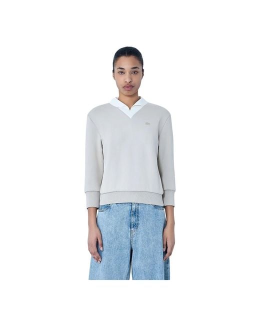 Lacoste Blue V-Neck Knitwear