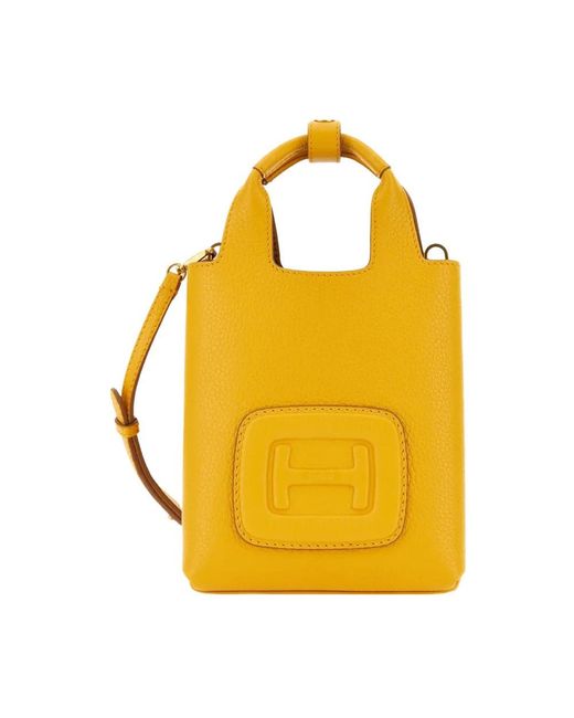 Hogan Yellow H-bag Mini Shopping Bag