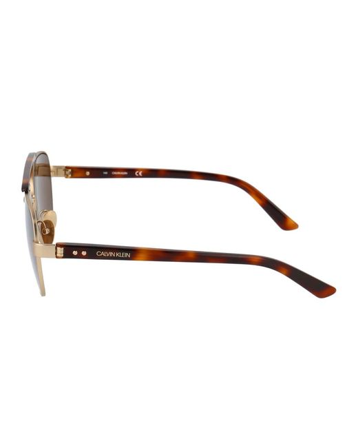 Calvin Klein Stylische ck19306s sonnenbrille für den sommer in Brown für Herren