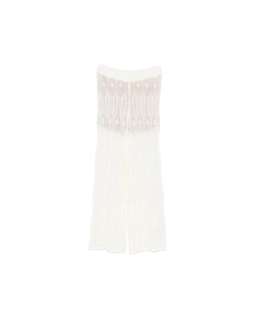 Liu Jo White Wide Trousers
