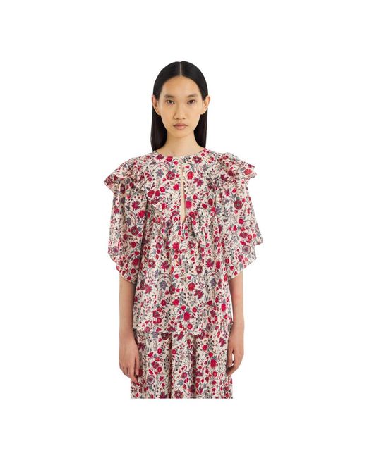 Blouses Antik Batik de color Red