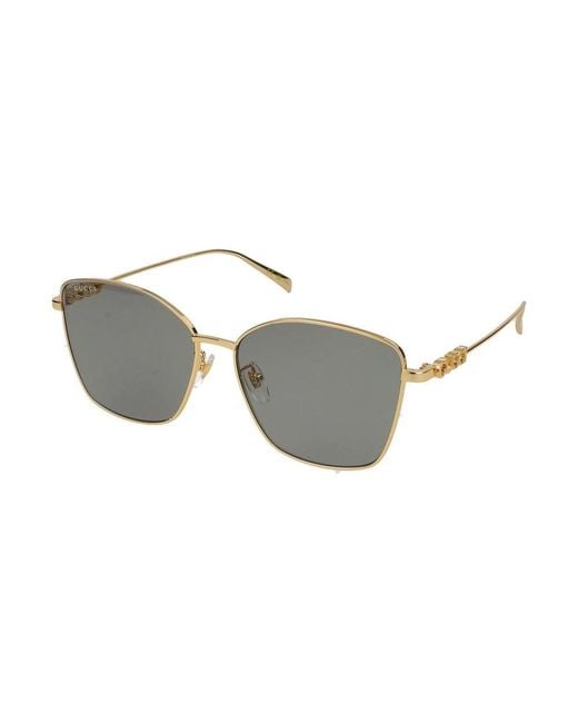 Gucci Gray Logo Butterfly Sunglasses