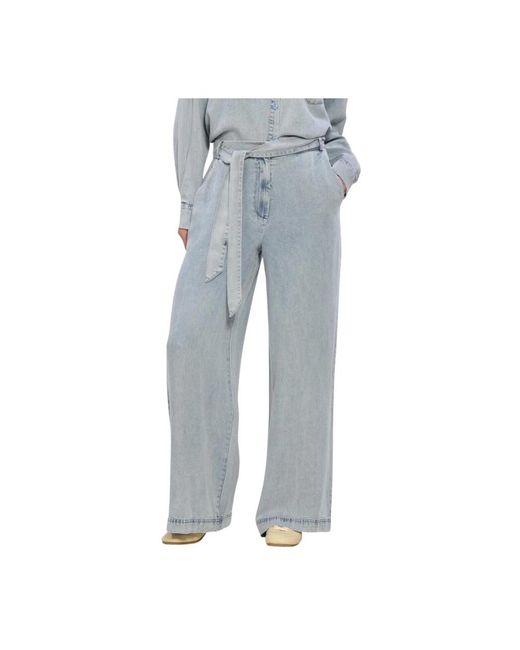 Simplee Darren Wide Jeans in het Blue