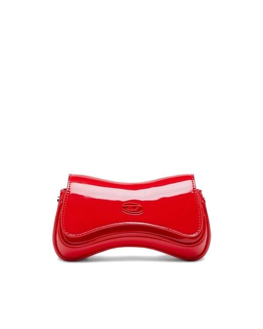 DIESEL Red Shoulder Bags