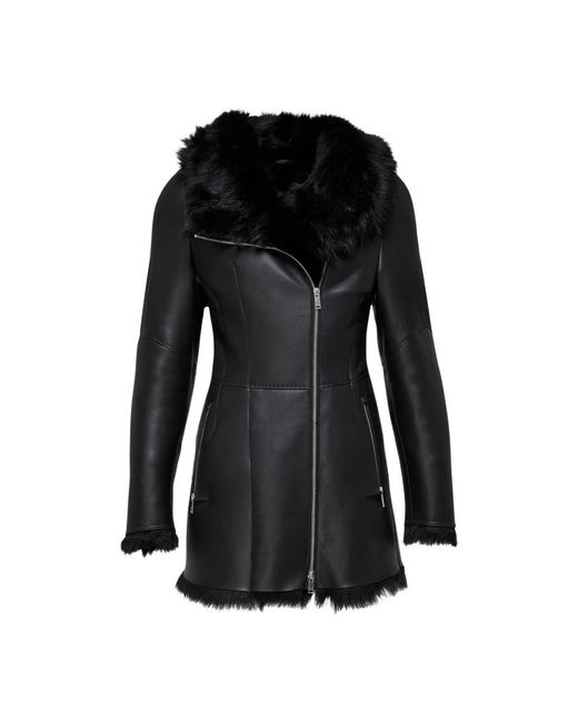 V.sp Faux Fur & Shearling Jackets in het Black