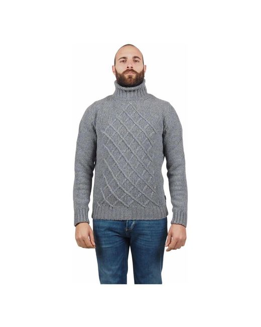 AT.P.CO Grauer Zopfmuster Pullover Herren in Gray für Herren