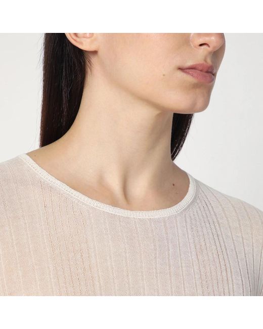 Roberto Collina Long Sleeve Tops in het Natural