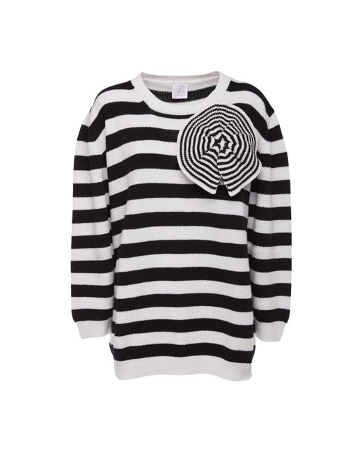 Round-Neck Knitwear Stella Jean de color Black