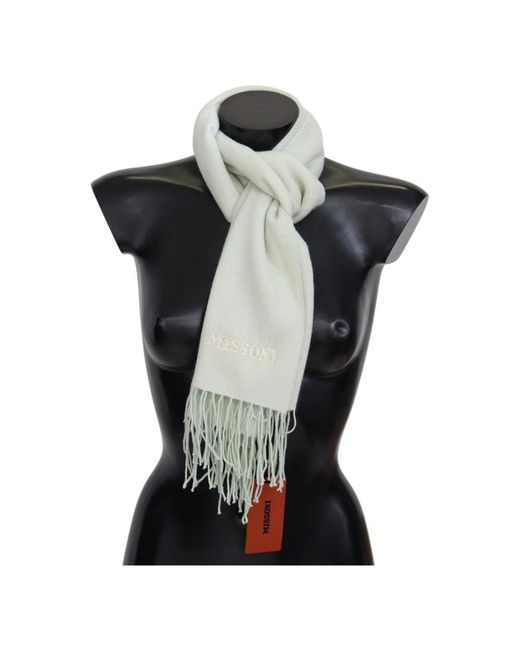 Missoni Green Pattern Cashmere Wrap Scarf