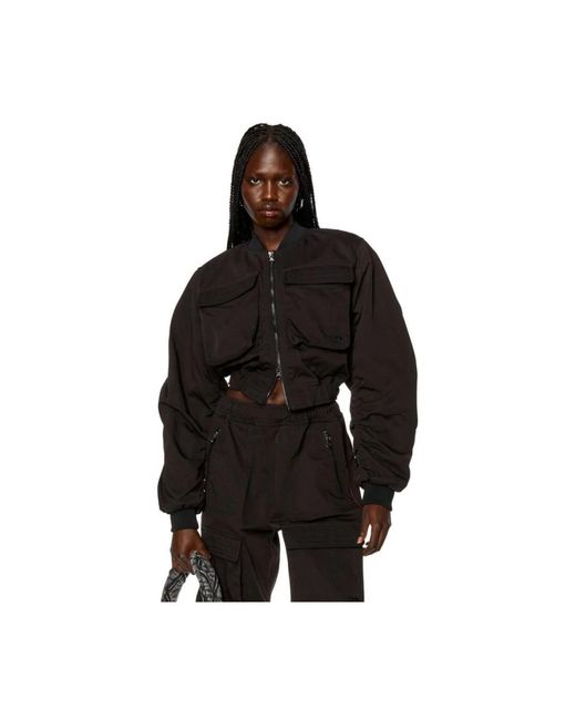 DIESEL Black Bomber Jackets