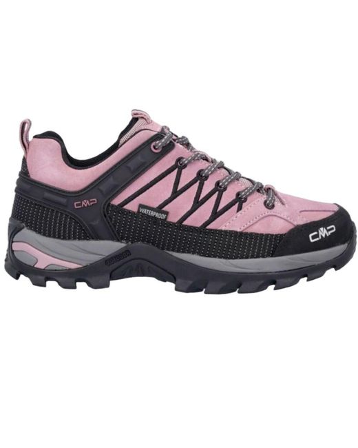CMP Purple Rosa Leder Wanderschuhe Wasserdicht