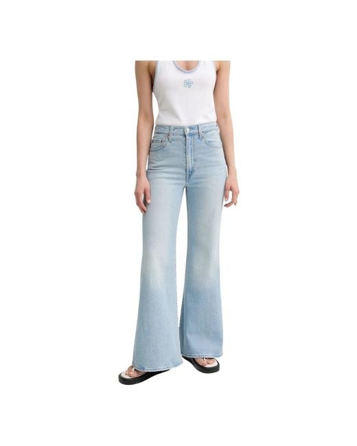 Levi's Jeans ,Blauw ,Denim Flared Jeans in het Blue