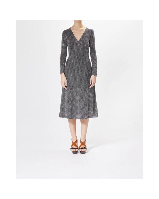 Midi Dresses Karl Lagerfeld de color Gray