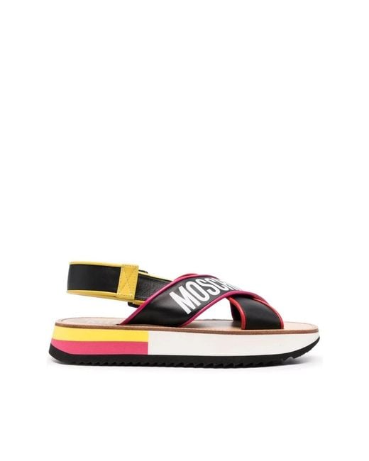 Moschino Multicolor Flat Sandals