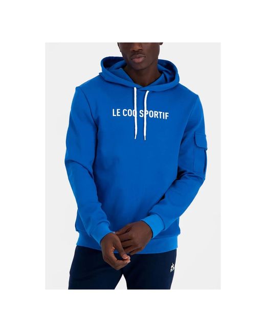 Le Coq Sportif Blue Hoodies for men