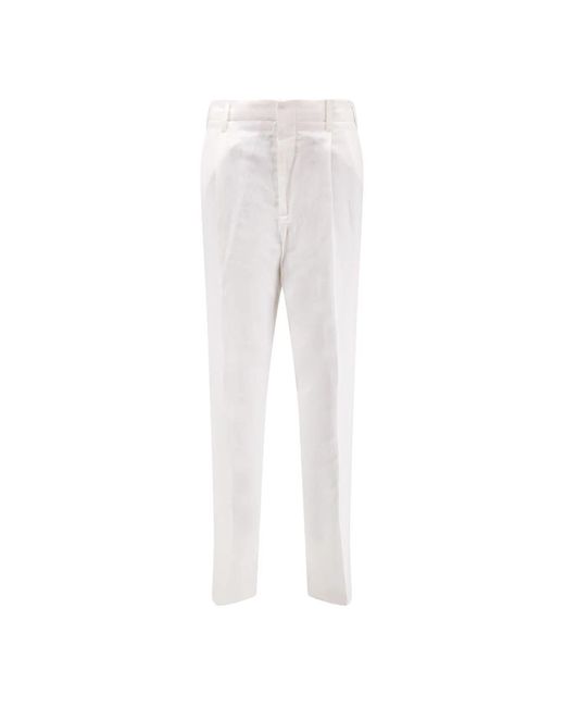 Brunello Cucinelli White Suit Trousers for men