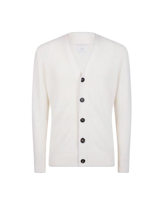 Cardigans Eleventy de hombre de color White