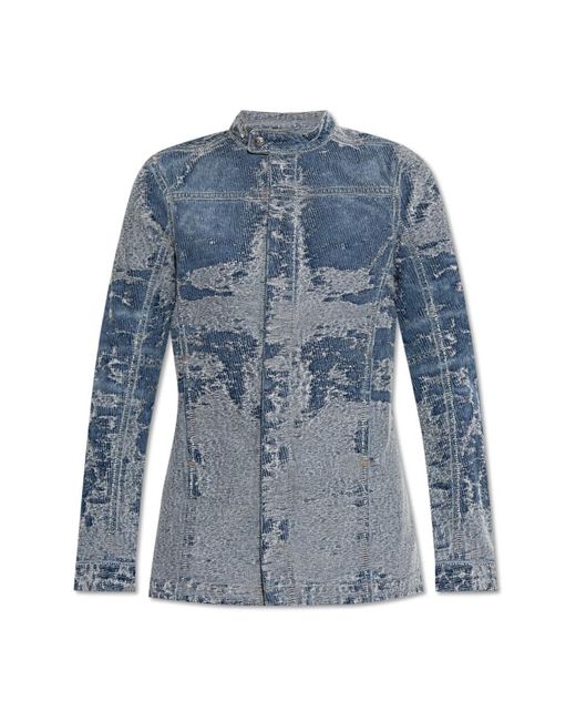 DIESEL Jassen ,Blauw ,Denim Denim Jacket in het Blue