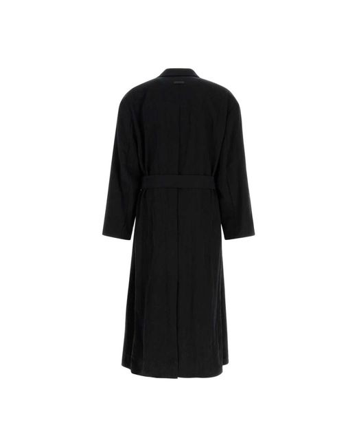 Fear Of God Black Belted Coats for men
