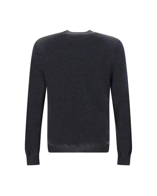 Fendi Grauer wollpullover mit gerippten details in Gray für Herren